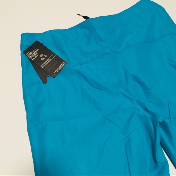 NWT Hurley Board Shorts Beach Swim Trunks Waist Size 34 L Neon Cyan Blue NEW - Picture 10 of 13